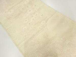 アンティーク　草花模様織り出し袋帯（材料）